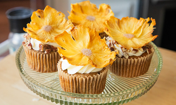 Pineapple Hummingbird Cupcakes